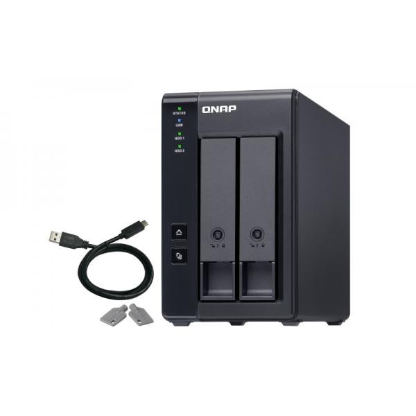 Expansion unit for NAS TOWER QNAP TR-002 x2HDD - USB 3.1 type-C hardware RAID external enclosure
