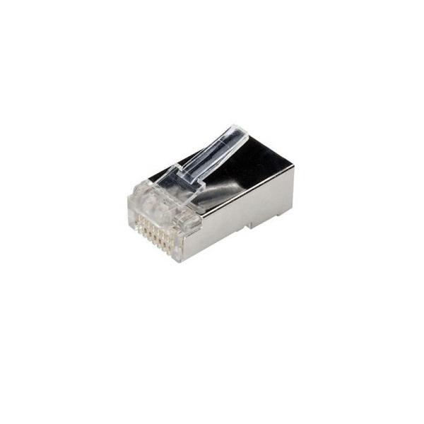 PLUG RJ45 RETE CAT.6 FTP TRANSPARET CONF. 10PCS ADJ
