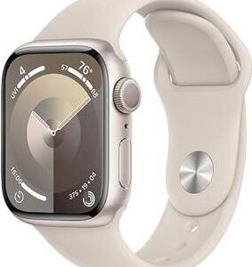 APPLE Watch Series 9 GPS 41mm Starlight Aluminium Case with Starlight Sport Band - S/M (MR8T3QF/A)