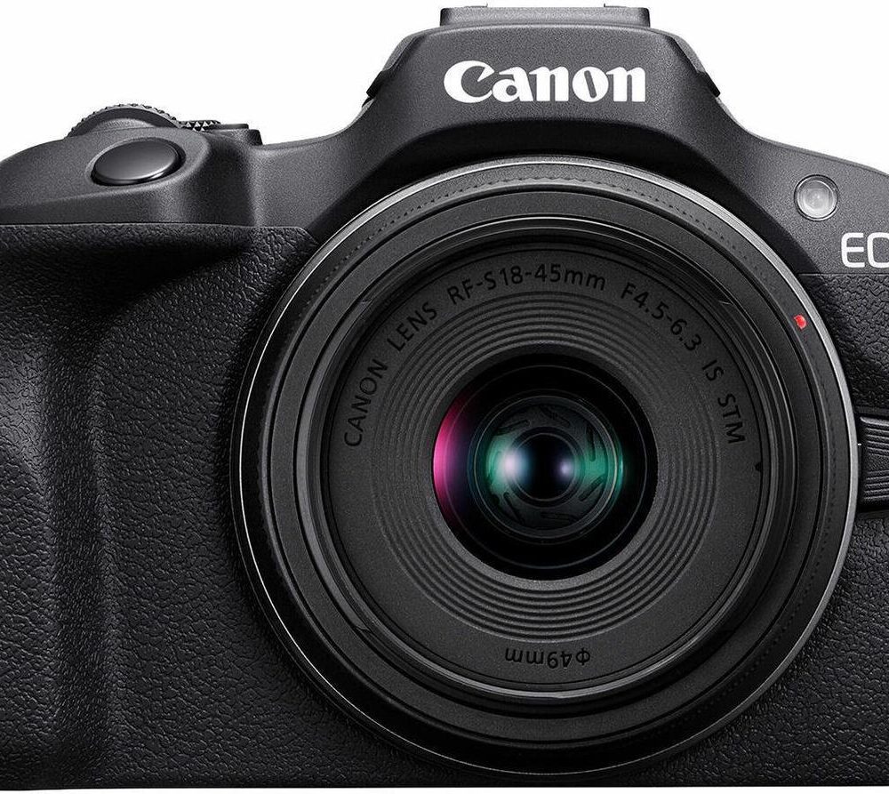 Canon EOS R100 + RF-S 18-45mm F4.5-6.3 IS STM Kit - 24,1 MP - 6000 x 4000 Pixel - CMOS - 4K Ultra HD - 309 g - Schwarz (6052C013)
