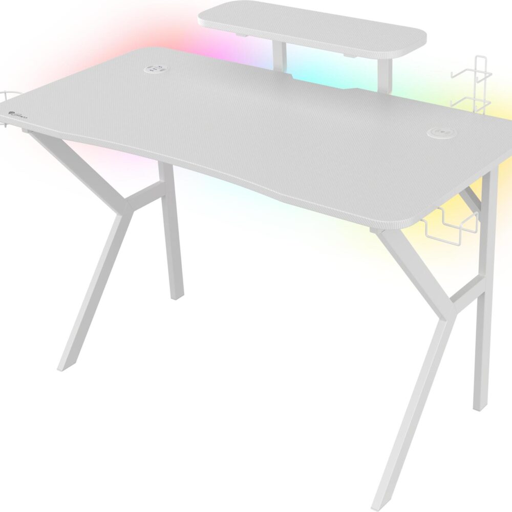 Genesis Gaming Tisch HOLM 320 RGB weiß (120cm x 75cm) (NDS-1802)