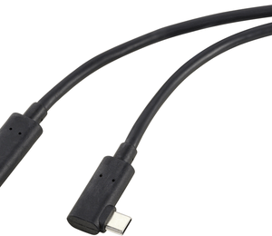 Renkforce Glasfaser USB-C®-Displaykabel USB 3.2 Gen2 USB-C® Stecker einseitig gewinkelt 10.00 m Schwarz RF-5625884 (RF-5625884)