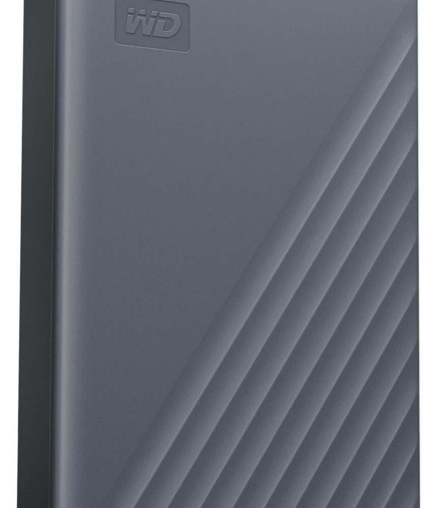 WD My Passport WDBRMD0050BGY-WESN - Festplatte - verschlüsselt - 5TB - extern (tragbar) - USB 3,2 Gen 1 - 256-Bit-AES - Silicon Gray (WDBRMD0050BGY-WESN)