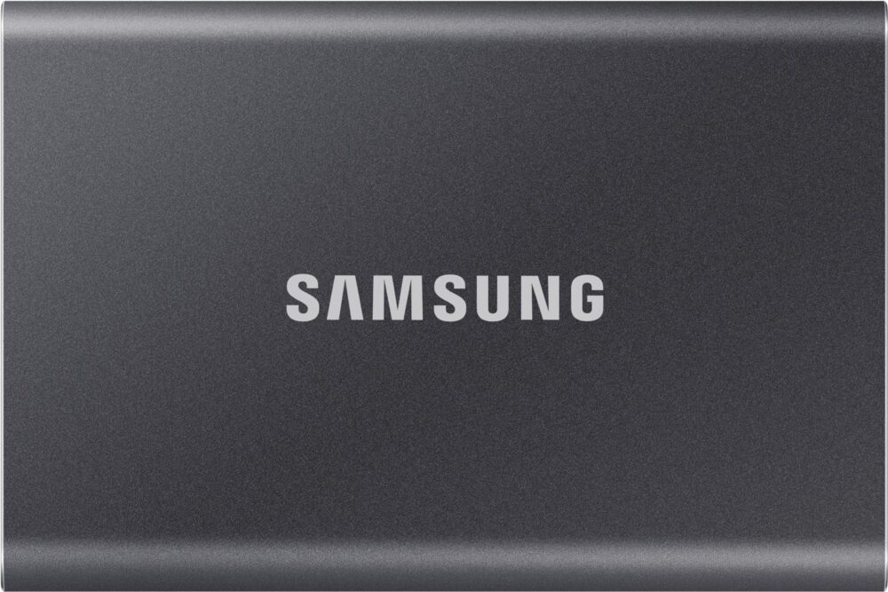 Samsung T7 MU-PC4T0T - SSD - verschlüsselt - 4TB - extern (tragbar) - USB 3,2 Gen 2 (USB-C Steckverbinder) - 256-Bit-AES - Grau (MU-PC4T0T/WW)