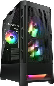 COUGAR Gaming CGR-5ZD1B-RGB - Midi Tower - PC - Schwarz - ATX - CEB - EATX - micro ATX - Mini-ITX - Metall - Multi (CGR-5ZD1B-RGB)