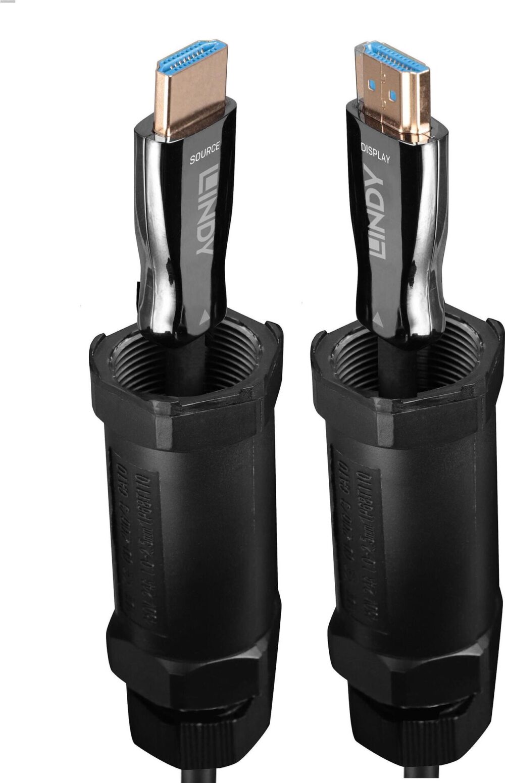 Lindy - Ultra High Speed - HDMI-Kabel - HDMI männlich zu HDMI männlich - 20,0m - Hybrid Kupfer/Kohlefaser - Schwarz - gepanzert, unterstützt 8K 60 Hz (7680 x 4320), unterstützt 4K 120 Hz (3840 x 2160), Active Optical Cable (AOC) (38529)