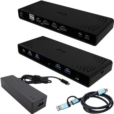 i-Tec - Dockingstation - USB-C / USB4 / Thunderbolt 3 / Thunderbolt 4 - 2 x HDMI, 2 x DP++ - 1GbE - 100 Watt - Europa (CADUA4KDOCKPDB100)