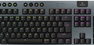 Logitech G G915 X - Tastatur - LIGHTSPEED - Hintergrundbeleuchtung - kabellos - 2,4 GHz, Bluetooth, USB - QWERTY - US International - Tastenschalter: GL Clicky - Schwarz (920-012709)