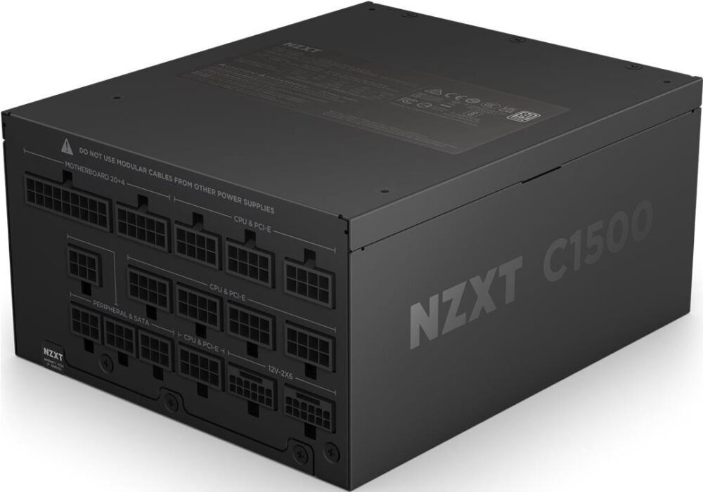 NZXT C-Series C1500 - Netzteil (intern) - ATX12V 3,1 - EPS12V 2,92 - 80 PLUS Platinum - Wechselstrom 115/240 V - 1500 Watt - aktive PFC - Europa - mattschwarz (PA-5P1BB-EU)