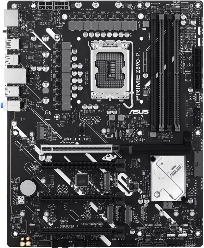 ASUS PRIME Z890-P - Motherboard - micro ATX - LGA1851-Sockel - Z890 Chipsatz - USB-C 3,2 Gen 2x2, USB 3,2 Gen 2, USB 3,2 Gen 1, USB-C 3,2 Gen 1 - 2,5 Gigabit LAN - Onboard-Grafik (CPU erforderlich) - HD Audio (8-Kanal) (90MB1I50-M0EAY0)