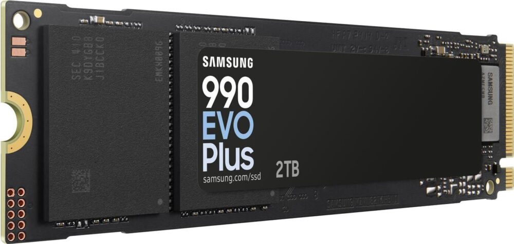 Samsung 990 EVO Plus MZ-V9S2T0 - SSD - verschlüsselt - 2TB - intern - M.2 2280 - PCIe 5,0 x2 (NVMe) - 256-Bit-AES - TCG Opal Encryption 2,0 (MZ-V9S2T0BW)