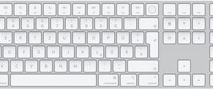 Apple Magic Keyboard with Touch ID and Numeric Keypad - Tastatur - USB-C - kabellos - Bluetooth - QWERTZ - Deutsch - weiße Tasten (MXK73D/A)