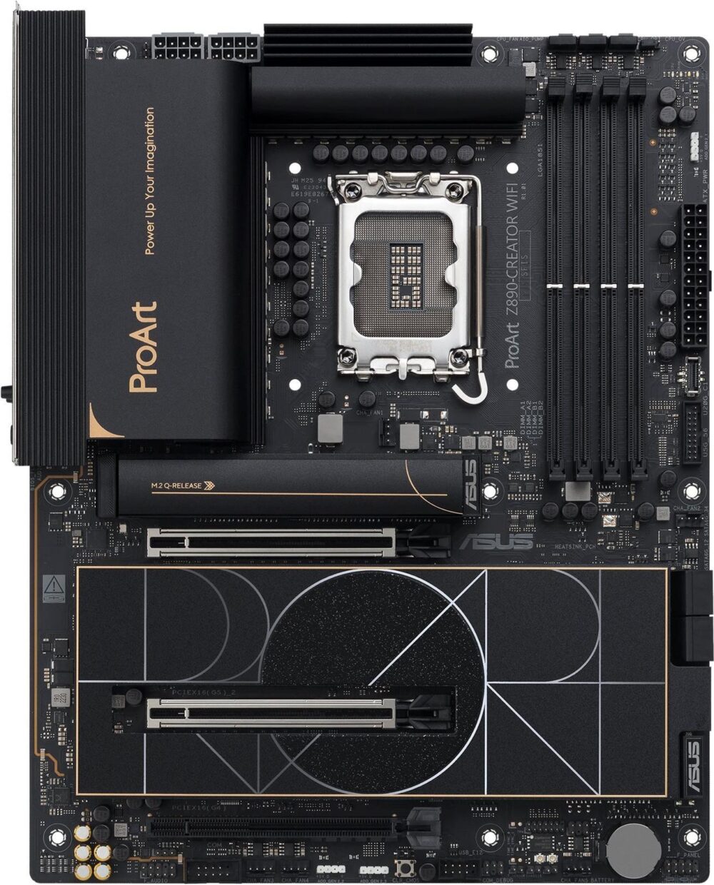 ASUS ProArt Z890-CREATOR WIFI - Motherboard - ATX - LGA1851-Sockel - Z890 Chipsatz - USB4, USB 3,2 Gen 2, USB-C 3,2 Gen 2x2, USB 3,2 Gen 1 - 10 Gigabit LAN, 2,5 Gigabit LAN, Bluetooth, Wi-Fi 7 - Onboard-Grafik (CPU erforderlich) - HD Audio (8-Kanal) (90MB1JD0-M0EAY0)
