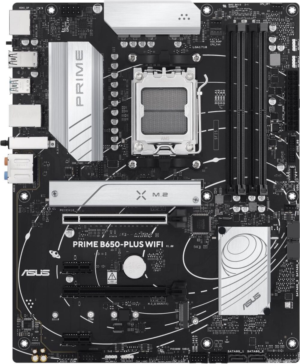 ASUS MB Sc AM5 PRIME B650-PLUS WIFI, AMD B650, 4xDDR5, 1xDP, 1xHDMI, WI-FI (90MB1KP0-M0EAY0)
