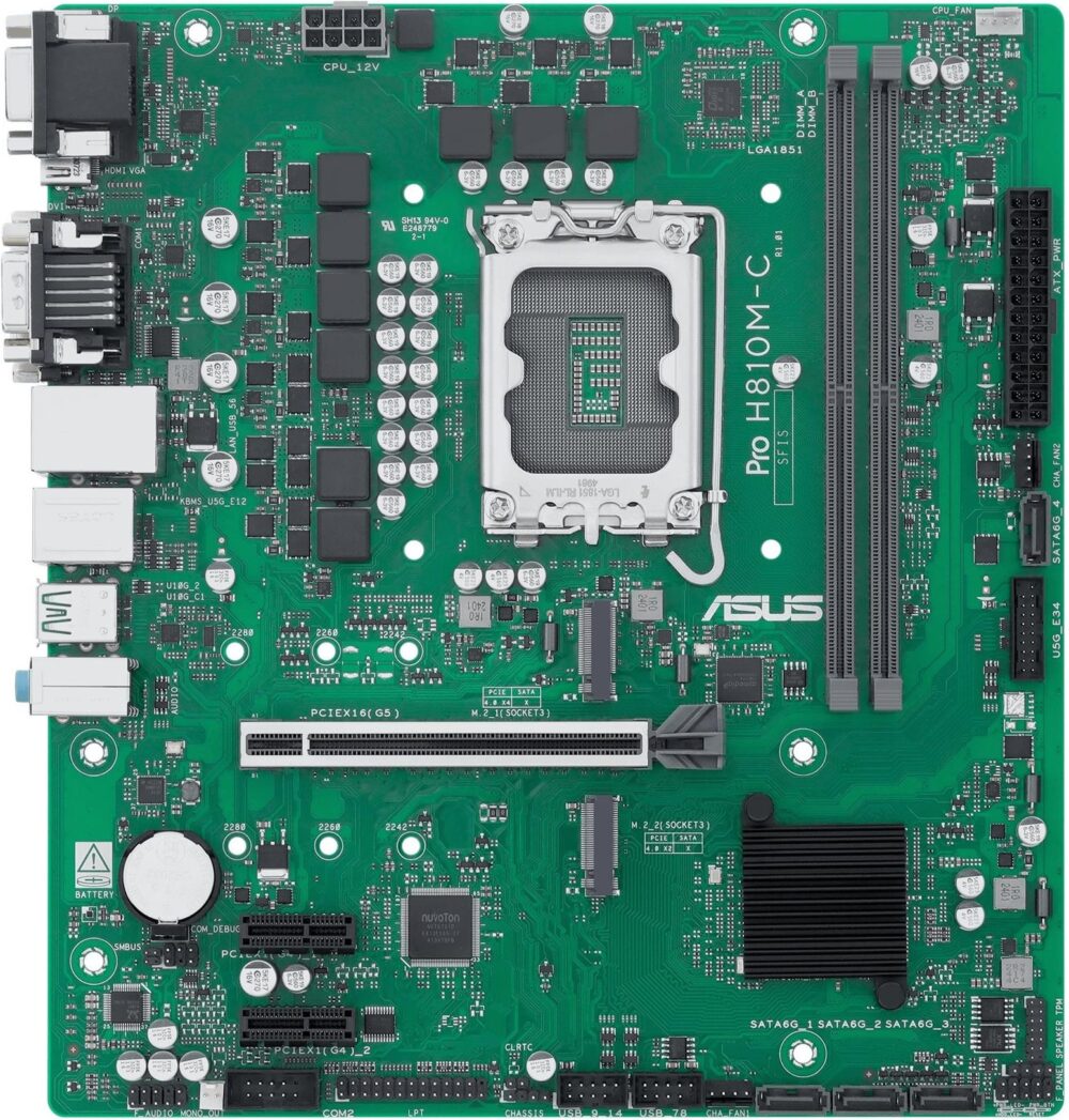 ASUS MB ASUS PRO H810M-C-CSM (Intel,LGA1851,DDR5,mATX) (90MB1KHP-M0EAYC)