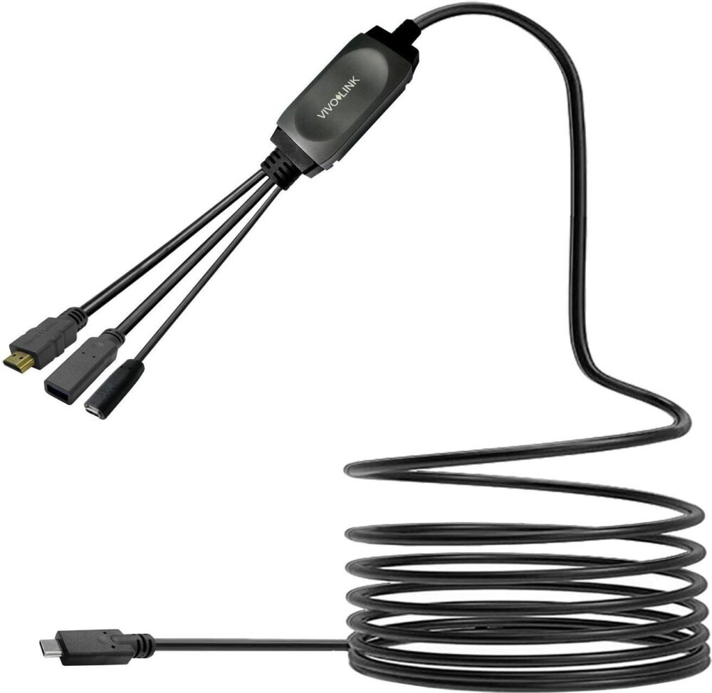 VivoLink USB-C HUB Cable with USB3.0 & Charging 7.5m black - Kabel - Digital/Daten (PROUSBCHDMIUSB3-7.5)