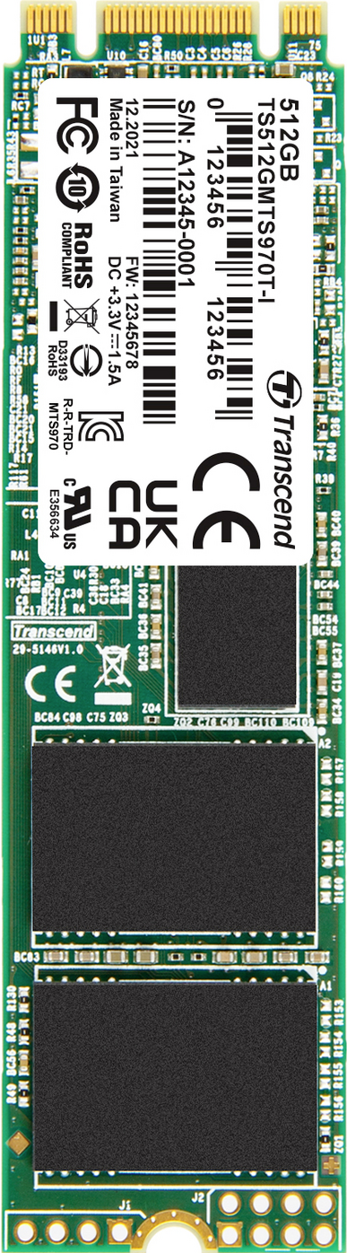 Transcend 512 GB Interne M.2 SATA SSD 2280 TS512GMTS970TI-VS1 (TS512GMTS970TI-VS1)