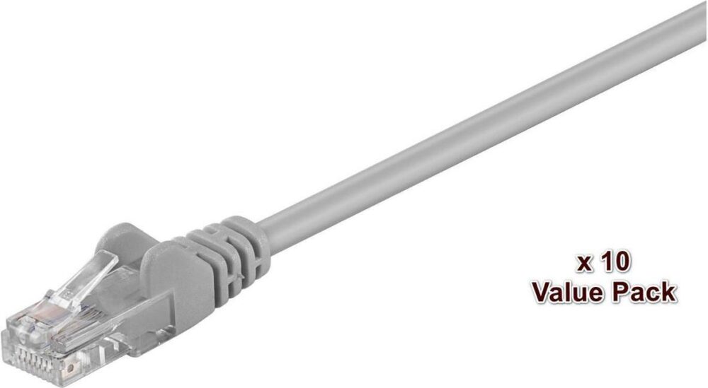 MicroConnect U/UTP CAT5e Grey/Lavendel 10 Pack 20 pcs in a colli - CAT 5e - UTP (V-UTP502VP-P)