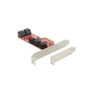 DeLOCK - Speicher-Controller - 10 Sender/Kanal - SATA 6Gb/s Low Profile - 6GBps - PCIe 2,0 x2 (89384)