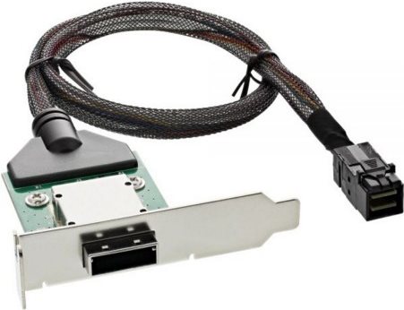 InLine - SAS-Adapter intern/extern - 4 x 26-polige Mini SAS (W) zu 4x Mini SAS HD (SFF-8643) (M) - 50 cm (27656A)
