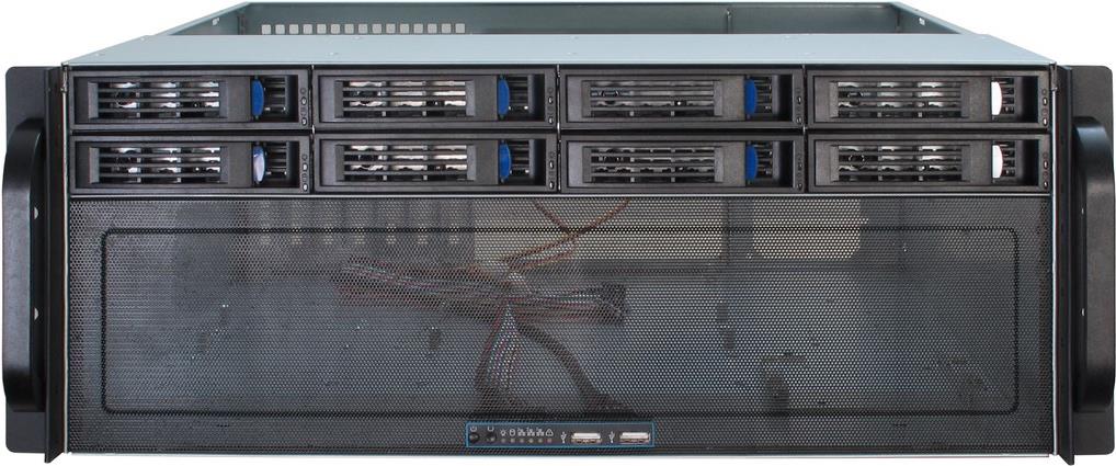 Inter-Tech IPC 4U-4408 - Rack-Montage - 4U - E-ATX / SSI EEB - keine Spannungsversorgung (ATX) - USB (88887191)