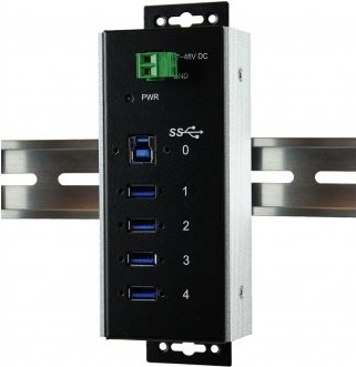 Exsys EX-1185HMVS-WT - Hub - 4 x USB 3,1 - an DIN-Schiene montierbar - Gleichstrom (EX-1185HMVS-WT)