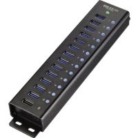 Renkforce 13+1 Port USB 3.0-Hub mit Aluminiumgehäuse, zur Wandmontage, mit Schnellladeport Renkforce (1299048)