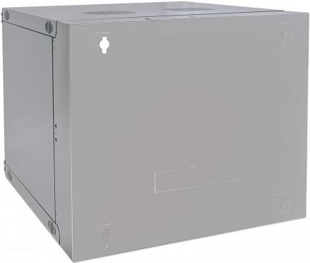 Intellinet Network Cabinet, Wall Mount (Double Section Hinged Swing Out), 6U, Usable Depth 235mm/Width 465mm, Grey, Flatpack, Max 30kg, Swings out for access to back of cabinet when installed on wall, 48,30cm (19"), Parts for wall install (eg screws/rawl plugs) not included - Gehäuse - geeignet für Wandmontage - Grau, RAL 7035 - 6U - 48,3 cm (19") (713757)