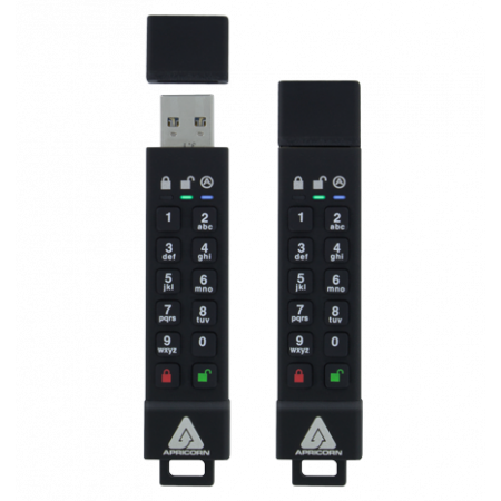 Apricorn Aegis Secure Key 3z - USB-Flash-Laufwerk - verschlüsselt - 128 GB - USB 3.1 - FIPS 140-2 Level 3