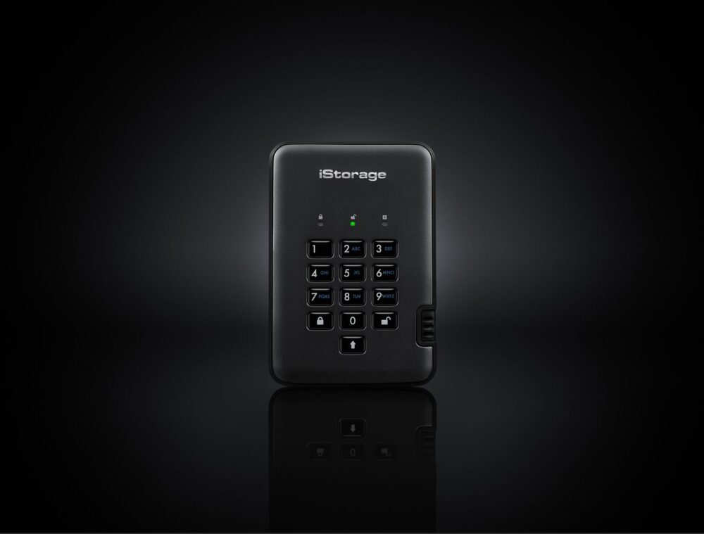 iStorage diskAshur Pro 2 - Festplatte - verschlüsselt - 1TB - extern (tragbar) - USB 3,1 - FIPS 197 - FIPS 140-2 Level 3, 256-bit AES-XTS (IS-DAP2-256-1000-C-G)
