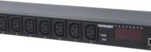 Intellinet 48,30cm (19") Intelligent 8-Port PDU, 48,30cm (19") Rackmountable C13 Intelligent Power Distribution Unit, Monitors Power, Temperature and Humidity - Stromverteilungseinheit (Rack - einbaufähig) - Wechselstrom 110-240 V - Ethernet - Eingabe, Eingang IEC 60320 C20 - Ausgangsanschlüsse: 8 (power IEC 60320 C13) - 48,3 cm (19") (163682)