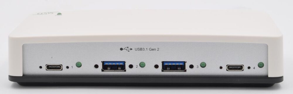 Exsys EX-1250V - Hub - 2 x USB 3.1 Gen 2 + 2 x USB-C - an Rack montierbar, an DIN-Schiene montierbar, wandmontierbar