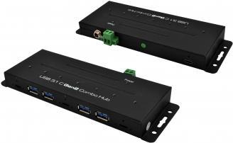 Exsys EX-1247HMVS - Hub - 7 x USB 3,1 Gen 2 - Desktop, an DIN-Schiene montierbar (EX-1247HMVS)