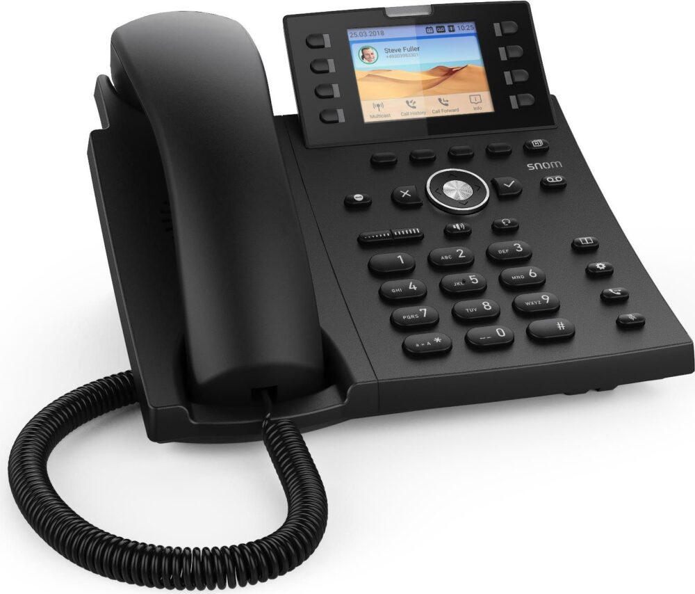 snom D335 - VoIP-Telefon - dreiweg Anruffunktion - SIP, RTCP, SRTP, SIPS - Schwarz