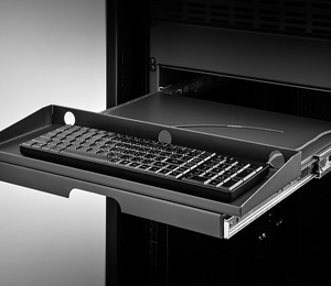Renkforce RF-3429156 48,30cm (19")  Netzwerkschrank-Schublade 2 HE Ausziehbar Geeignet für Schranktiefe: ab 500 mm Schwarz (RF-3429156)