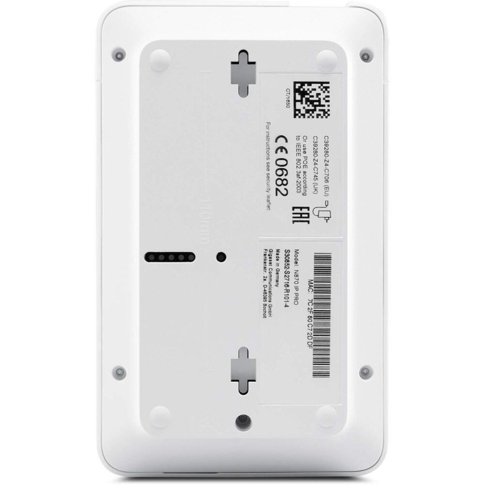 Gigaset N670 IP Pro - Basisstation für schnurloses VoIP-Telefon - IP-DECTGAPpnCAP - SIP, RTP, SRTP, SDP, SIPS - Polar White SF9063 (S30852-H2714-R101)