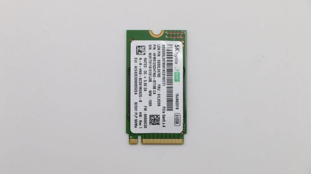 Lenovo SSD 512GB M.2 PCIe NVMe (01LX209)