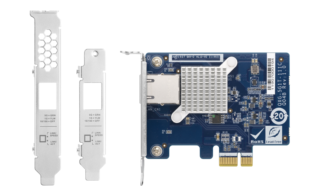 QNAP QXG-5G1T-111C - Netzwerkadapter - PCIe 2.0 Low-Profile - 5GBase-T x 1