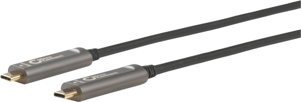 MicroConnect Premium - USB-Kabel - USB-C (M) zu USB-C (M) - USB 3,2 Gen 1 - 10,0m - Active Optical Cable (AOC), Support von 4K 60 Hz - Schwarz (USB3.1CC10OP)