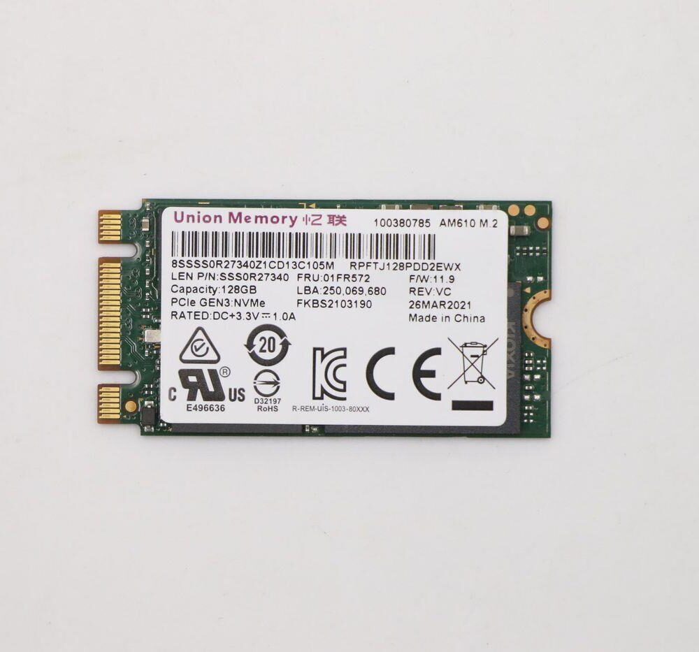 Lenovo UMIS AM610 128GB M.2 PCIe 2242 RPFTJ128PDD2EWX SSD (01FR572)