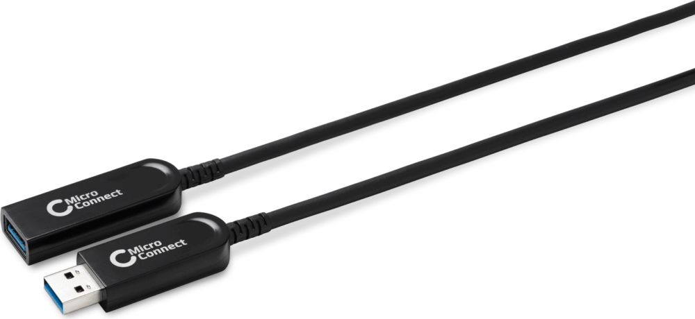 MicroConnect Premium - USB-Verlängerungskabel - USB Typ A (M) zu USB Typ A (W) - USB 3,1 Gen 1 - 20,0m - Active Optical Cable (AOC) - Schwarz (USB3.0AAF20AOP)