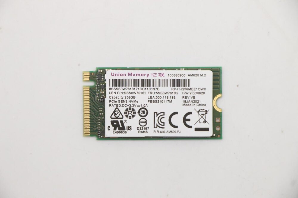 Lenovo 5SS0W76183 Internes Solid State Drive M.2 256 GB PCI Express 3.0 NVMe (5SS0W76183)