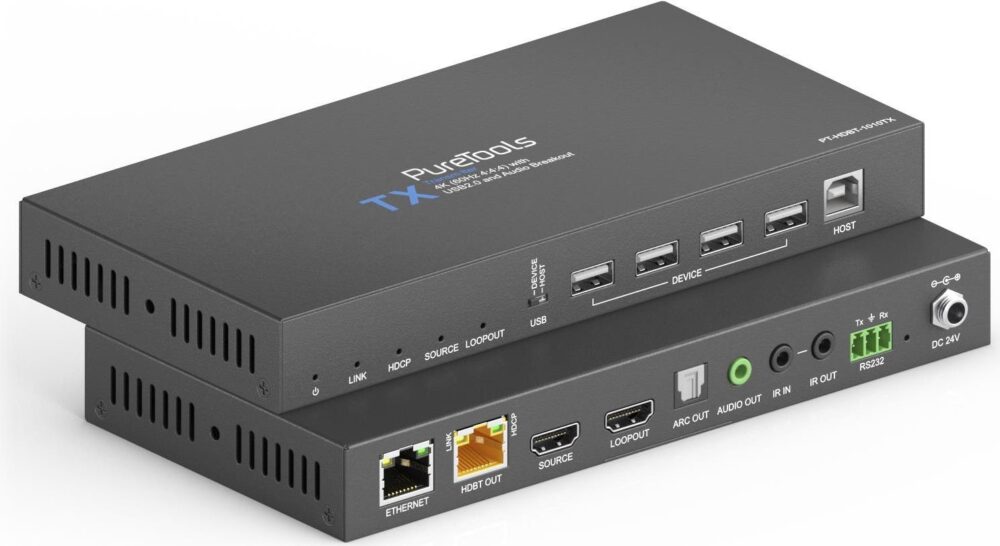 PureLink - PureTools - HDBaseT Extender Set mit USB 2.0 und Audio-Breakout, 4K ( PureTools - HDBaseT Extender Set mit USB 2.0 und Audio-Breakout, 4K (60Hz 4:4:4) (PT-HDBT-1010)