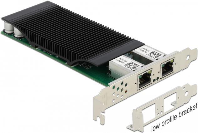 Delock - Netzwerkadapter - PCIe 2,1 x4 - Gigabit Ethernet (PoE+) x 2 (88500)