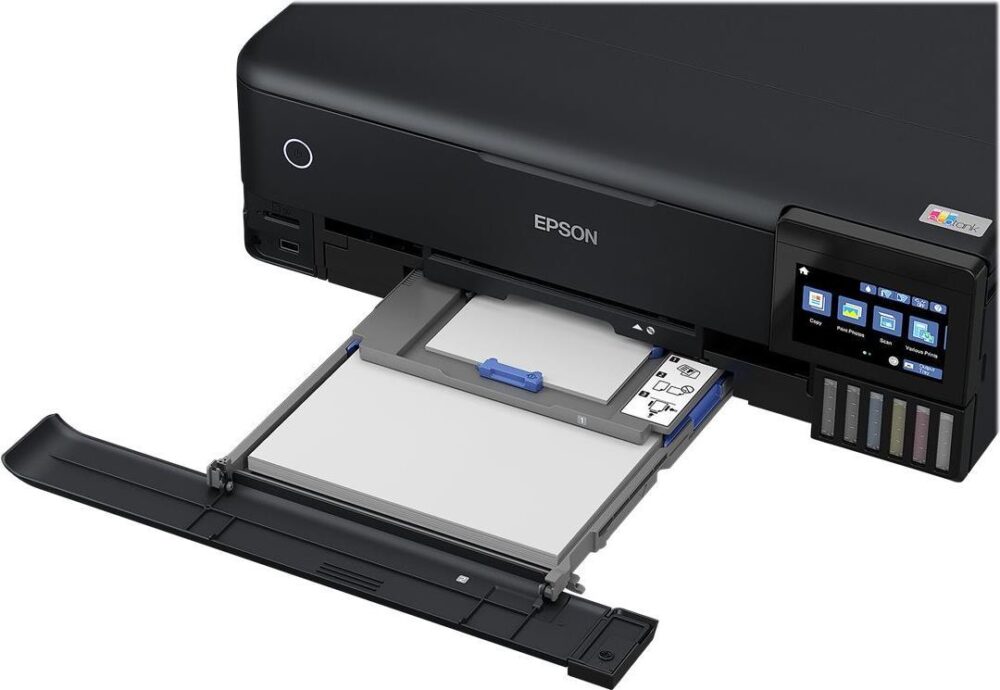Epson EcoTank ET-8550 - Multifunktionsdrucker - Farbe - Tintenstrahl - nachfüllbar - A3 (Medien) - bis zu 16 Seiten/Min. (Drucken) - USB, LAN, Wi-Fi(ac), USB-Host - Schwarz (C11CJ21401)