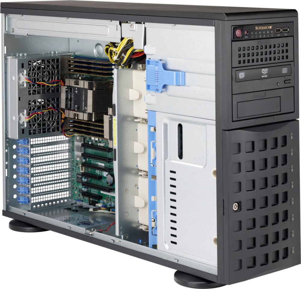 Supermicro SC745 BAC-R1K23B - Tower - 4U - Erweitertes ATX - SATA/SAS - Hot-Swap 1200 Watt - Schwarz - USB
