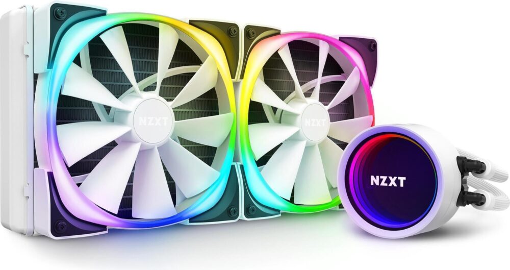 NZXT Kraken X63 RGB - Prozessor-Flüssigkeitskühlsystem - Kühlergröße: 280 mm - (für: LGA1156, LGA1366, LGA1155, LGA2011, LGA1150, LGA2011-3, LGA1151, AM4, LGA2066, TRX4, sTRX4, LGA1200) - 140 mm - Mattes Weiß (RL-KRX63-RW)
