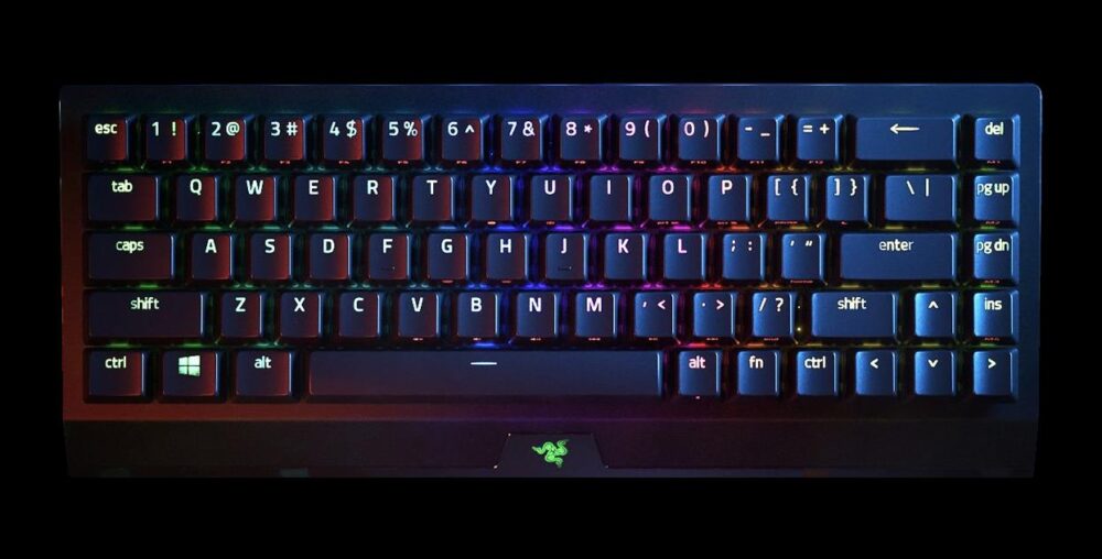 Razer BlackWidow V3 Mini HyperSpeed Tastatur USB + RF Wireless + Bluetooth Schwarz (RZ03-03890100-R3M1)