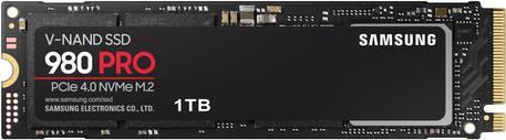 Samsung 980 PRO MZ-V8P1T0BW - SSD - verschlüsselt - 1TB - intern - M.2 2280 - PCIe 4,0 x4 (NVMe) - Puffer: 1GB - 256-Bit-AES - TCG Opal Encryption - für Intel Next Unit of Computing 12, 13 (MZ-V8P1T0BW)