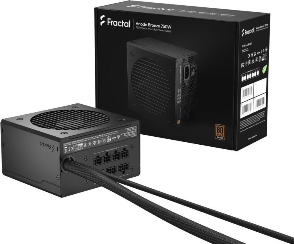 Fractal Design Anode Netzteil 750 W ATX Schwarz (FD-P-AA1B-750-EU)